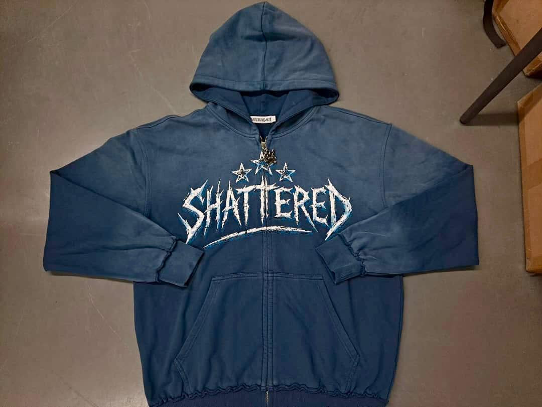 SHATTERED HEAD HOODIE | BLUE