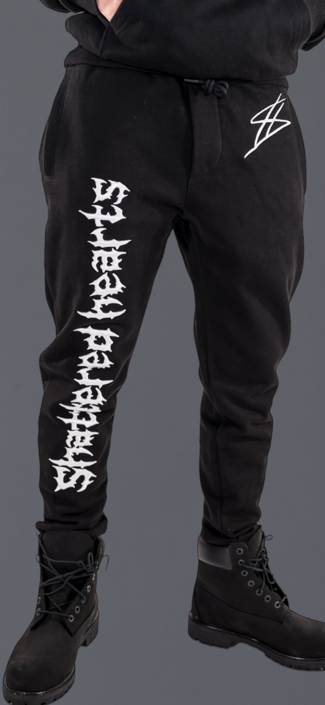 SHATTERED 3D SWEATPANTS | BLACK | WHITE