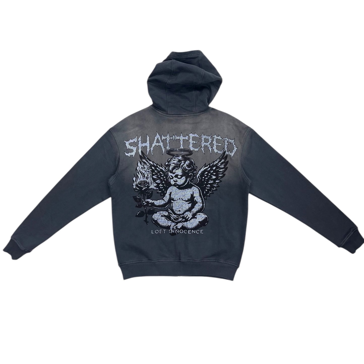 LOST INNOCENCE ZIP-UP HOODIE | GRAY