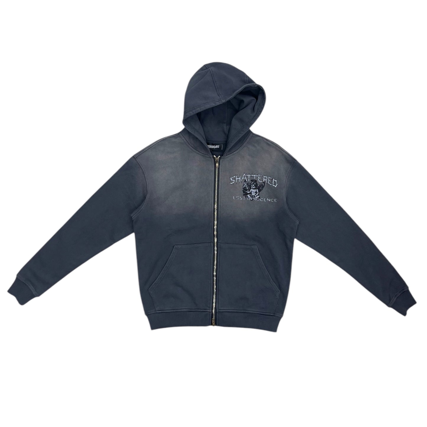 LOST INNOCENCE ZIP-UP HOODIE | GRAY