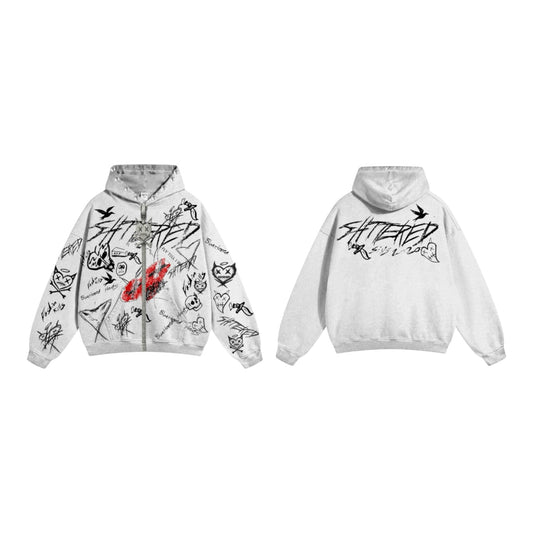 DOODLE HOODIE | GRAY