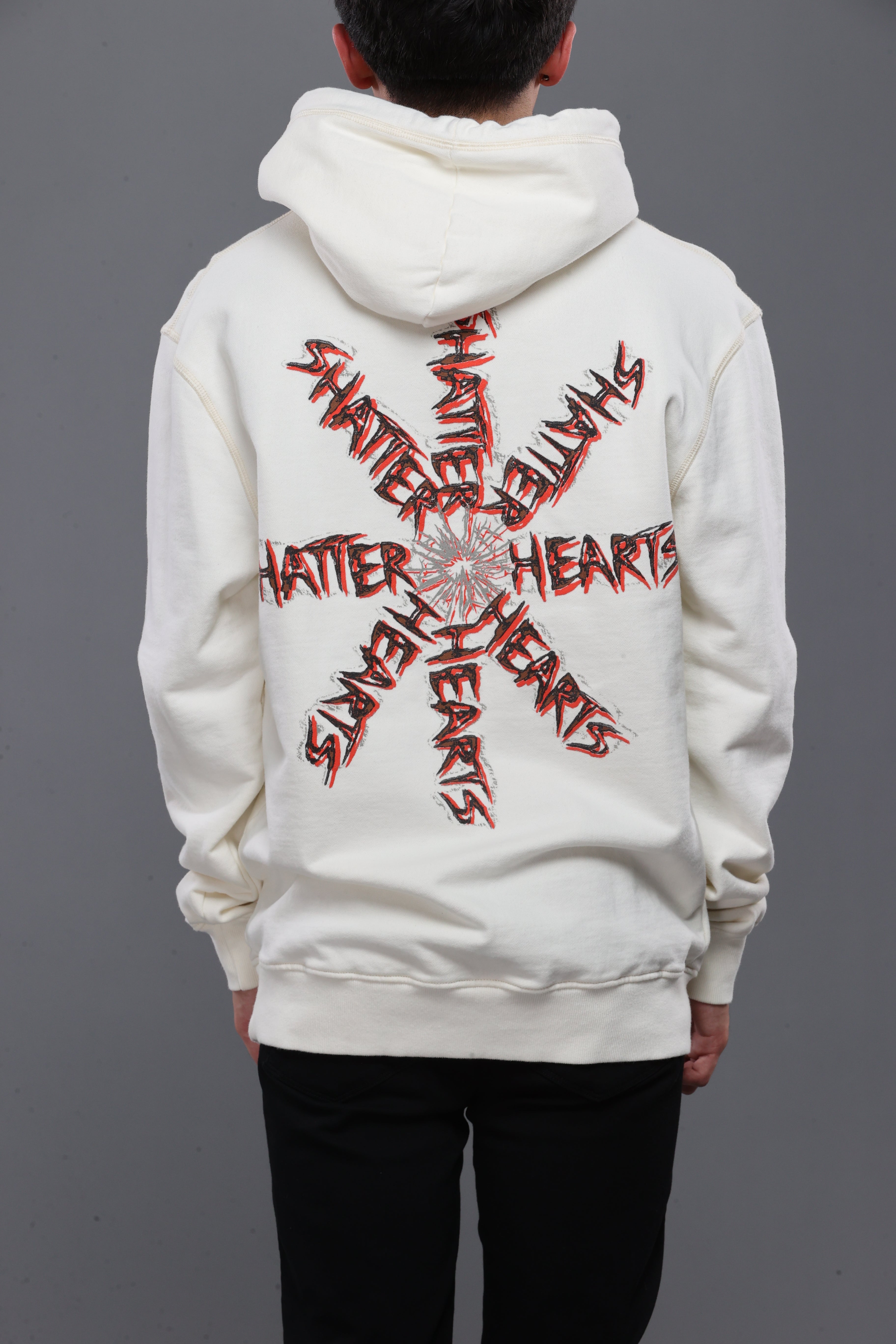 Off white clearance distressed hoodie