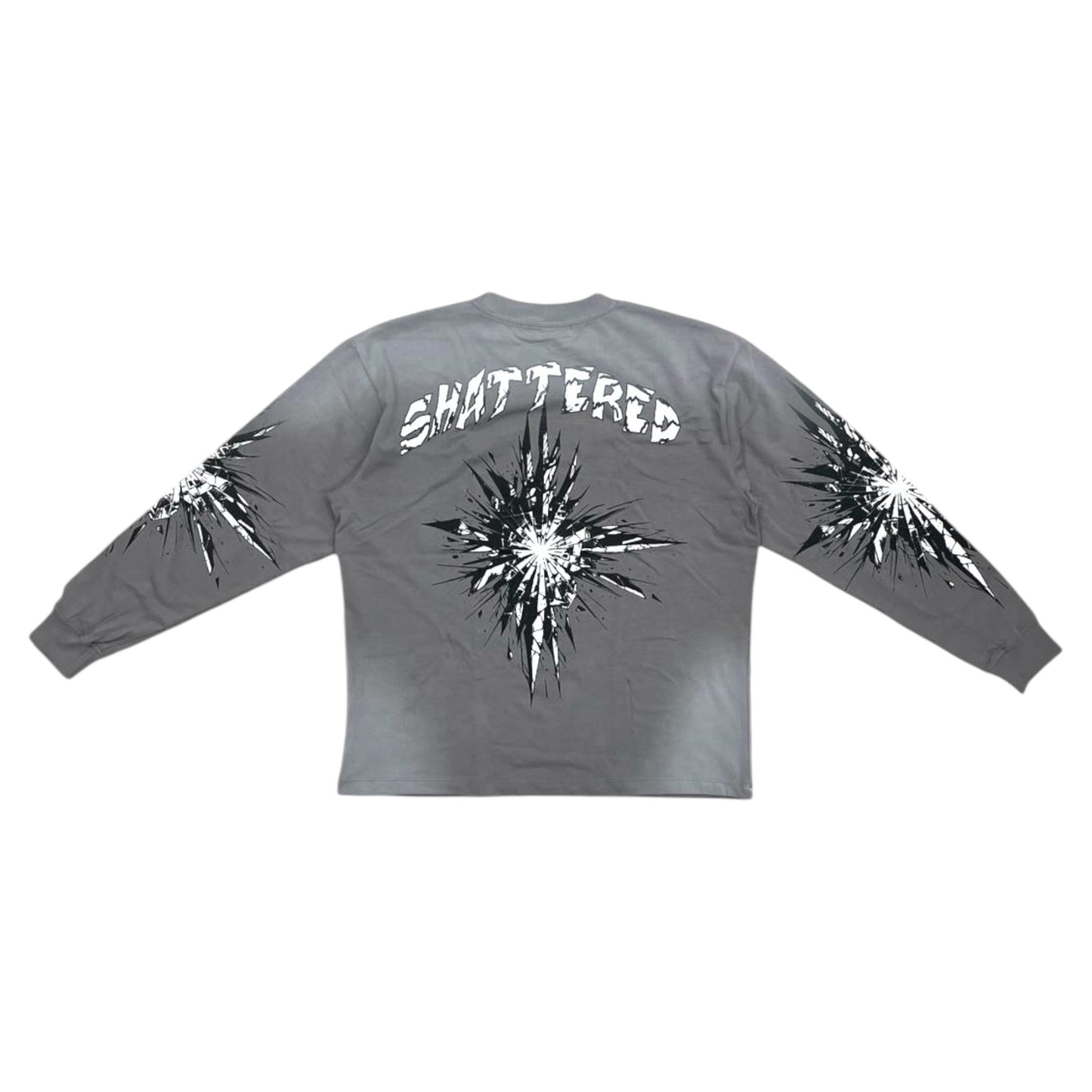 SHATTERED LONG SLEEVE TEE | GRAY