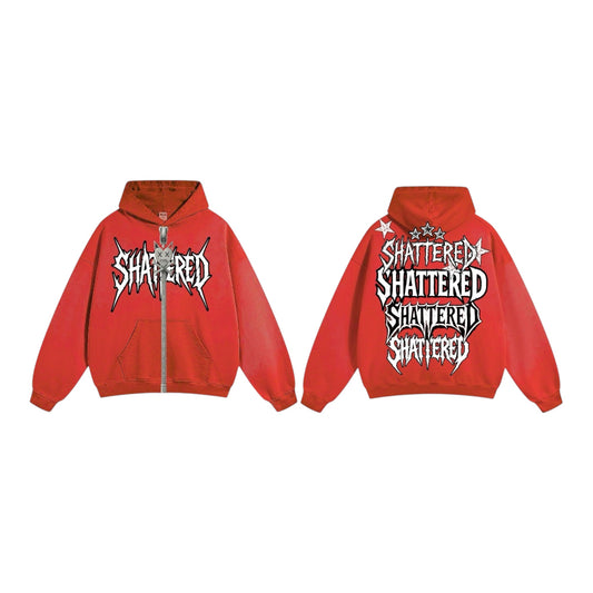 SHATTERED HOODIE | RED