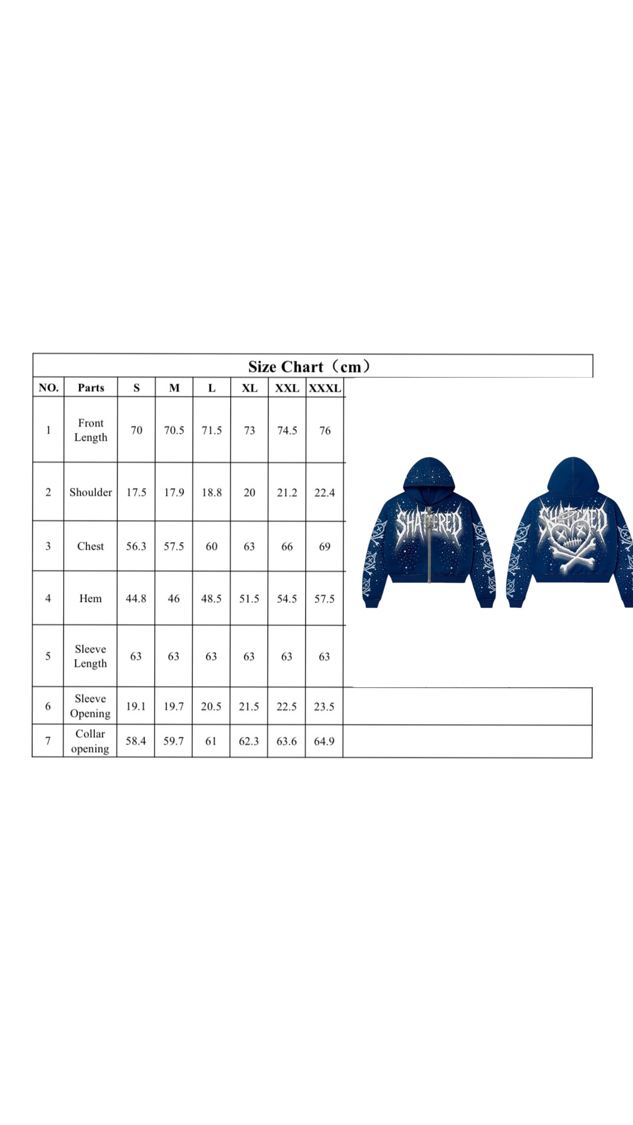 SHATTERED LOGO HOODIE | BLUE