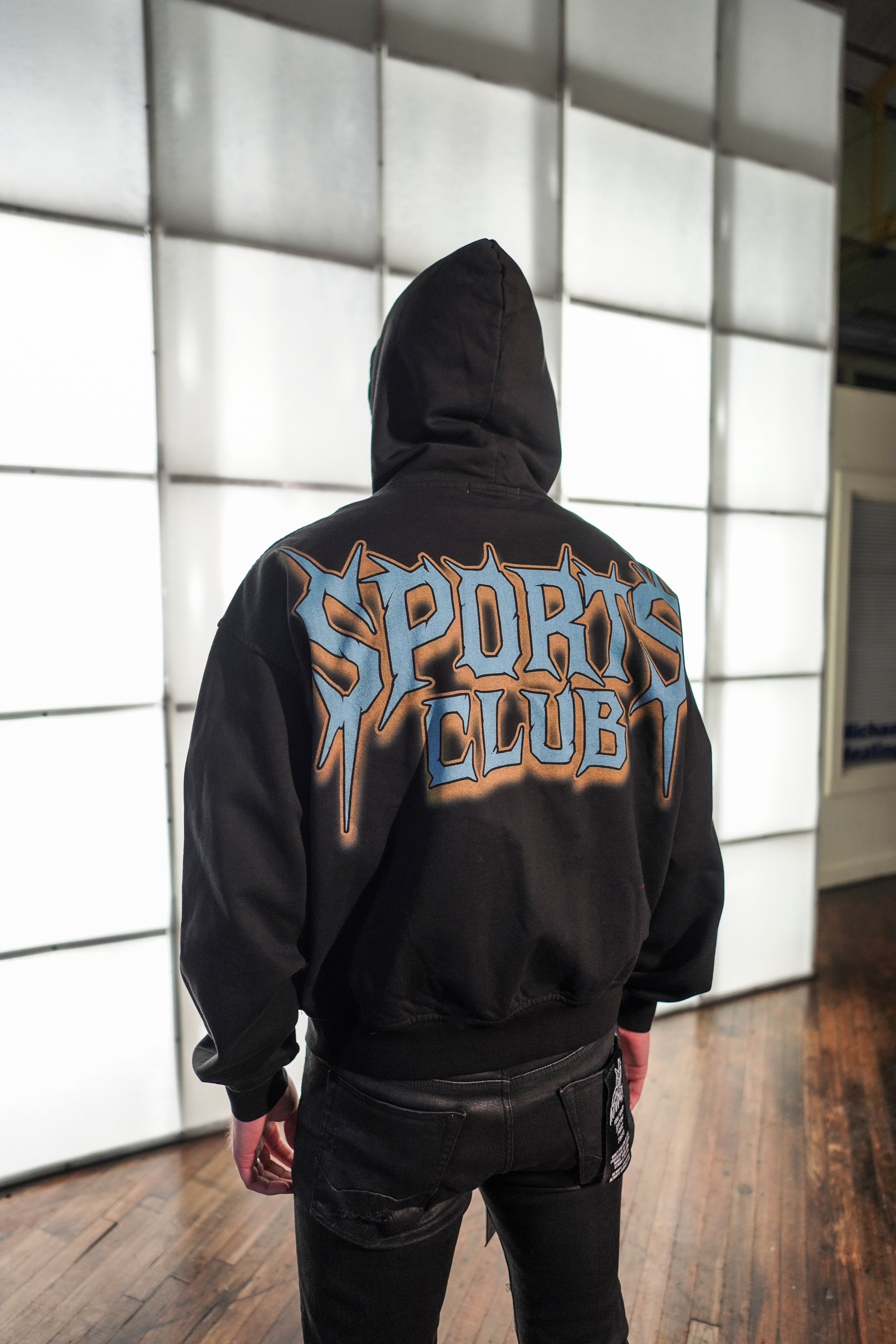 SPORTS CLUB HOODIE | BLACK – Shattered Hearts
