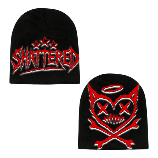 SHATTERED HEAD BEANIE | BLACK