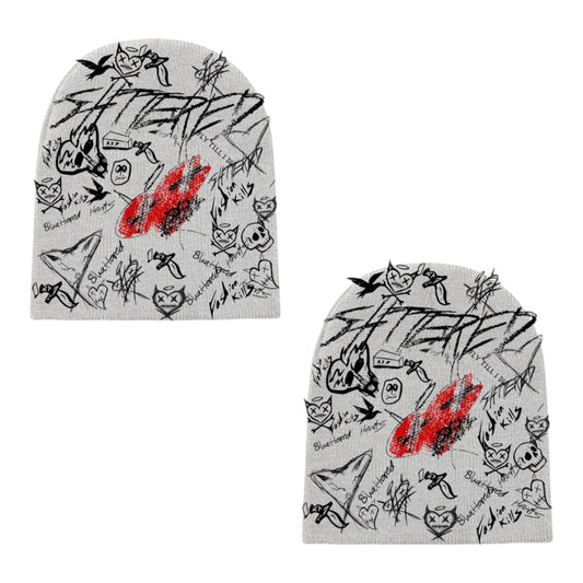 DOODLE BEANIE | GRAY