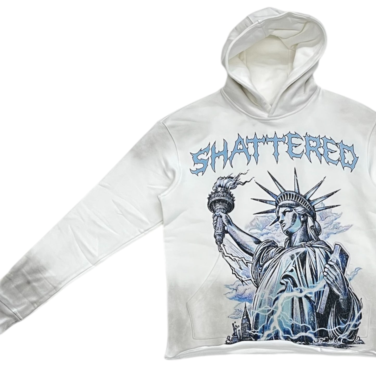 MS.LIBERTY CROPPED HOODIE | WHITE