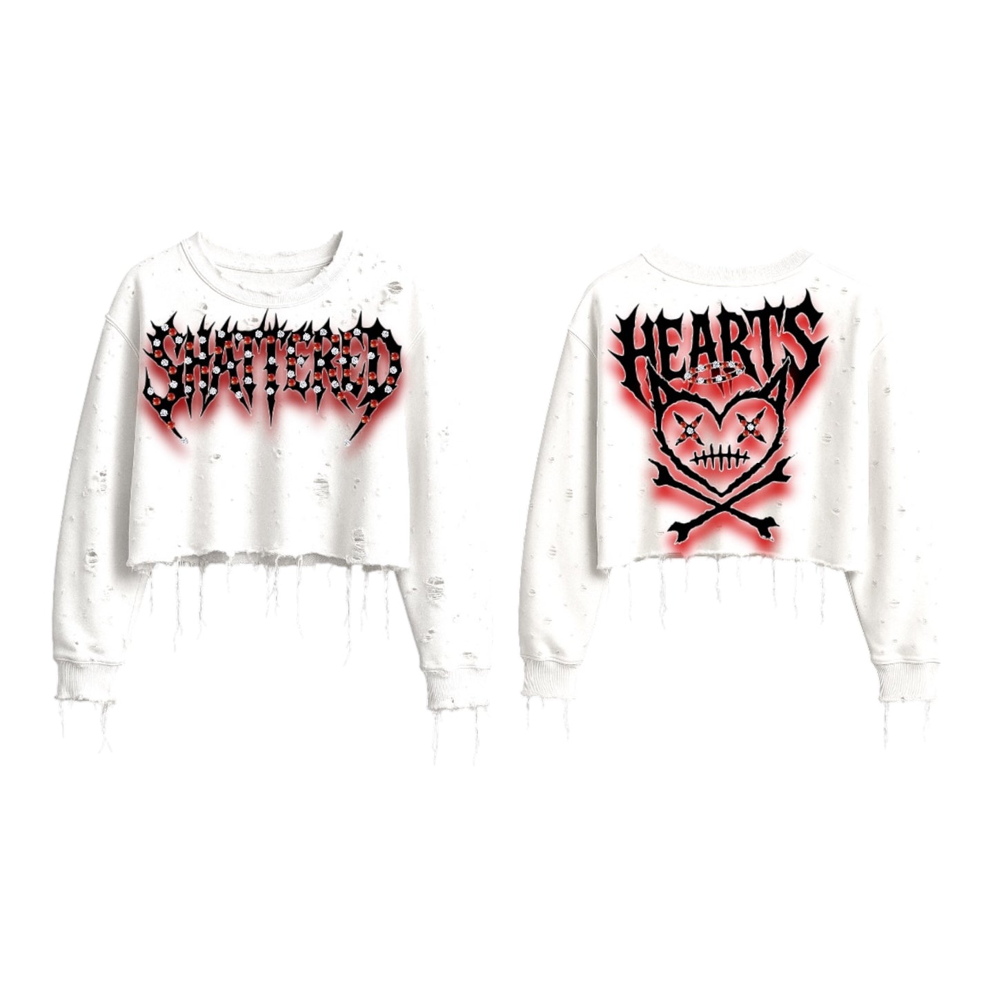 SHATTERED LOGO SWEATER | WHITE