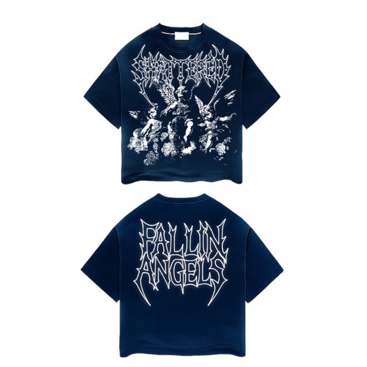 FALLIN ANGELS TEE | NAVY BLUE