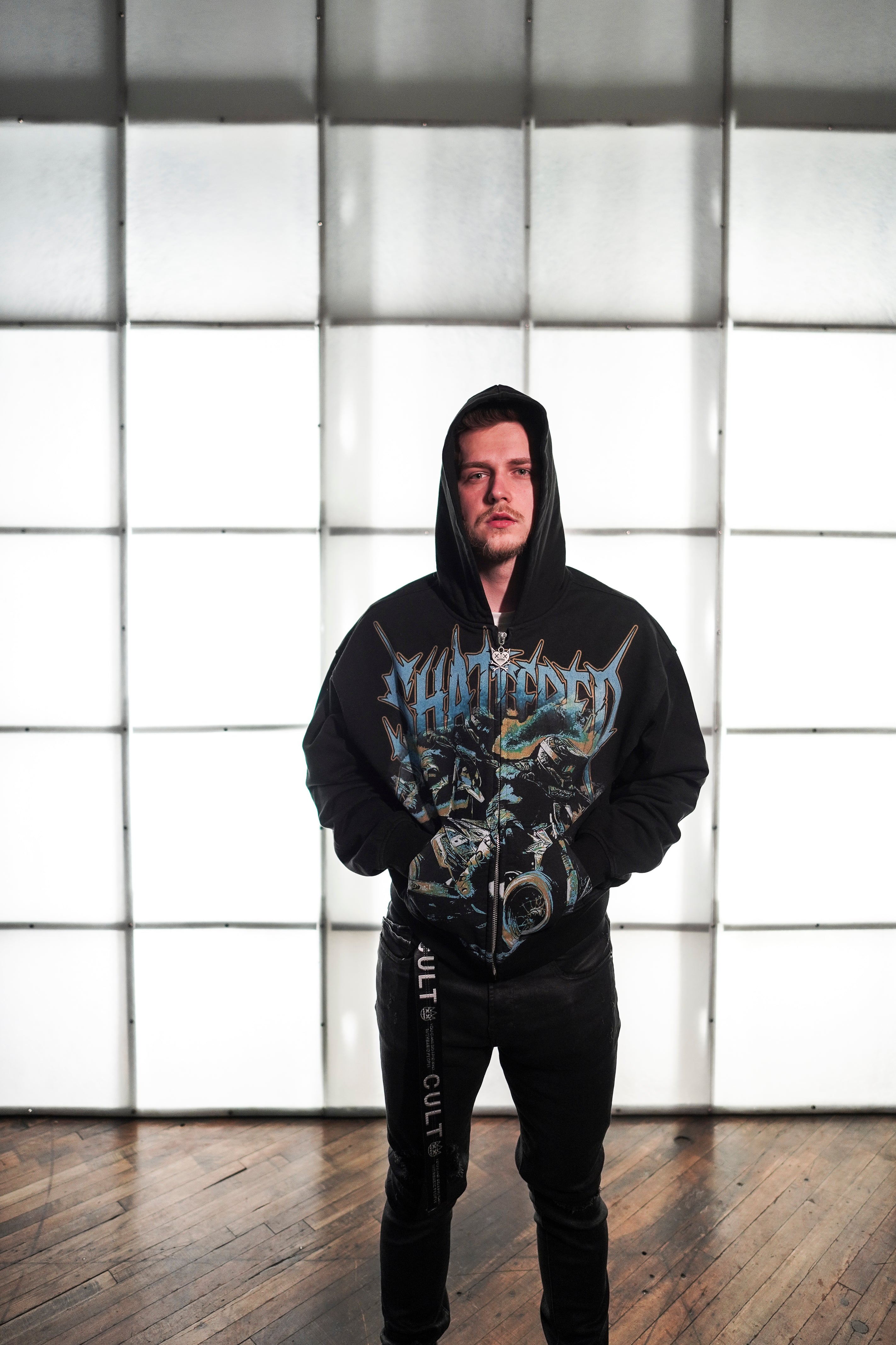 SPORTS CLUB HOODIE | BLACK – Shattered Hearts