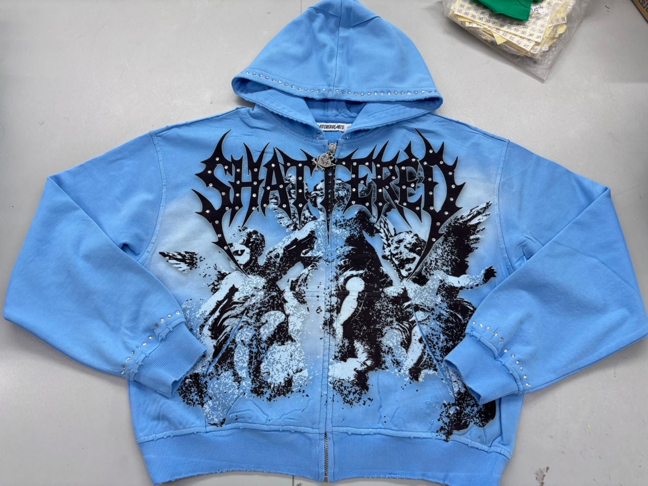 FALLIN ANGELS HOODIE | BABY BLUE