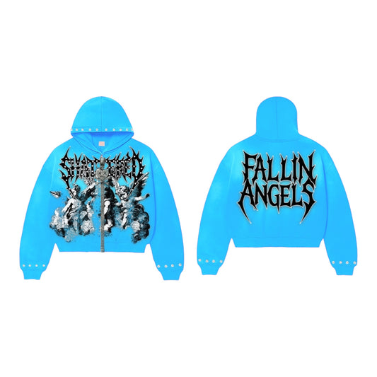 FALLIN ANGELS HOODIE | BABY BLUE