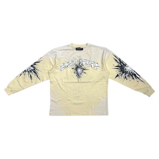 SHATTERED LONG SLEEVE TEE | CREAM