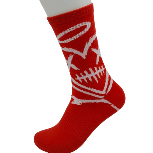 SHATTERED LOGO SOCKS | RED