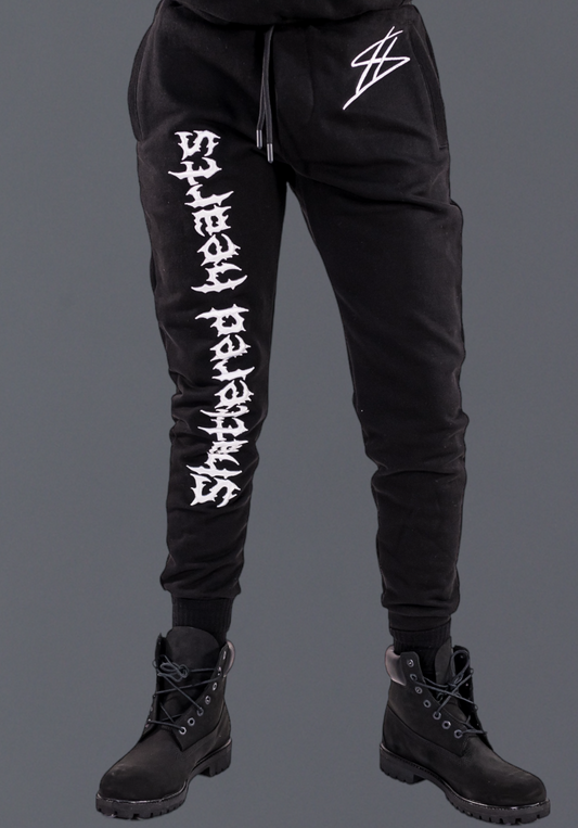 SHATTERED 3D SWEATPANTS | BLACK | WHITE