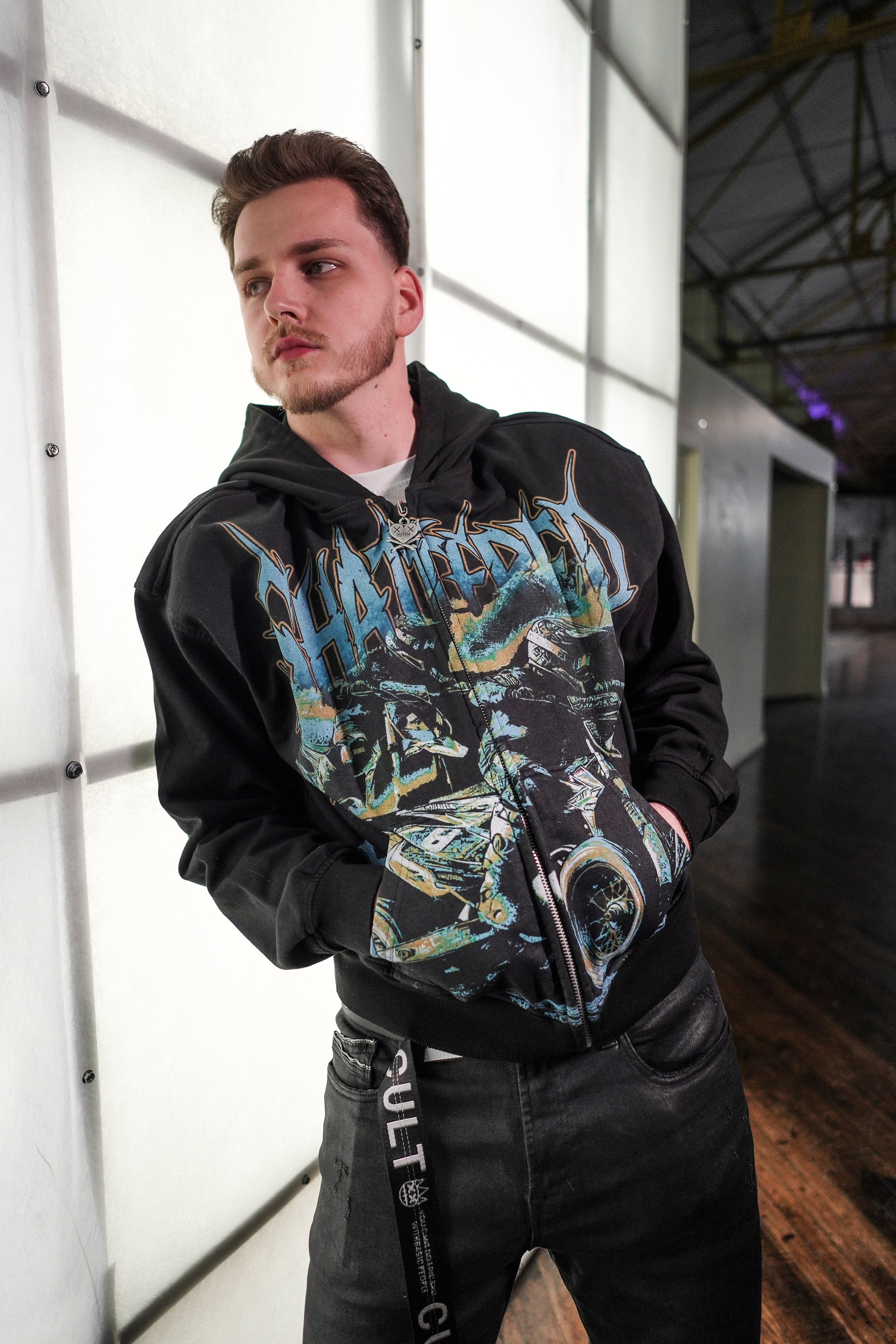 SPORTS CLUB HOODIE | BLACK – Shattered Hearts
