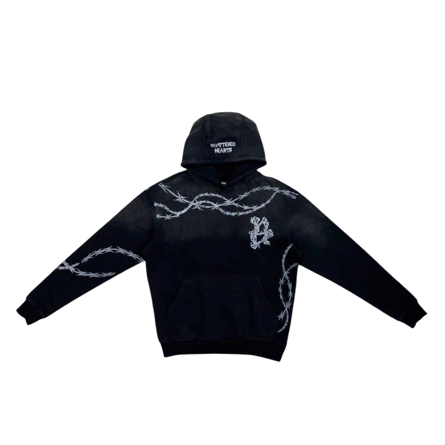 BARBED WIRE HOODIE | BLACK