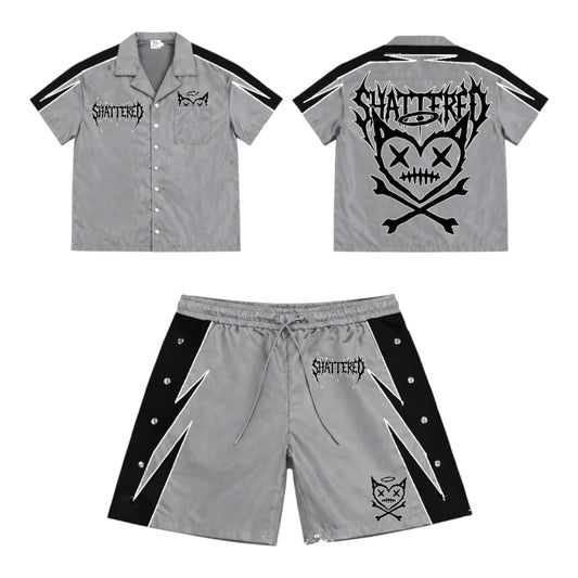 SHATTERED NYLON SET | GRAY