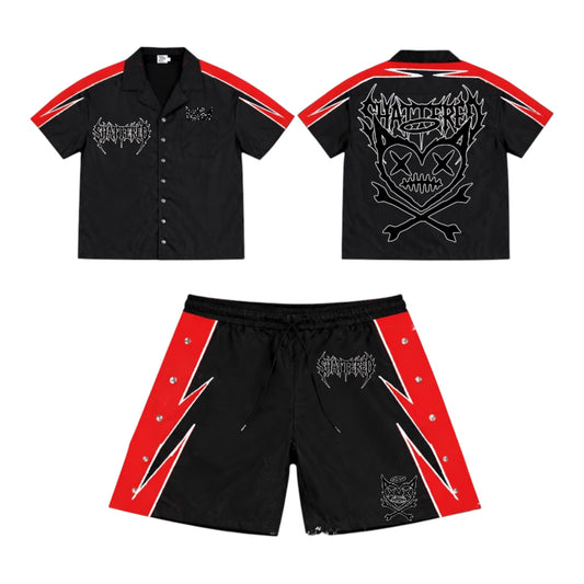 SHATTERED NYLON SET | BLACK