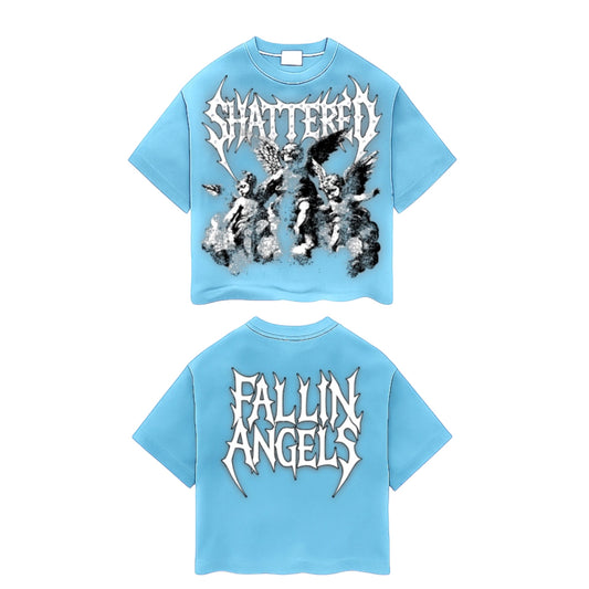 FALLIN ANGELS TEE | BABY BLUE