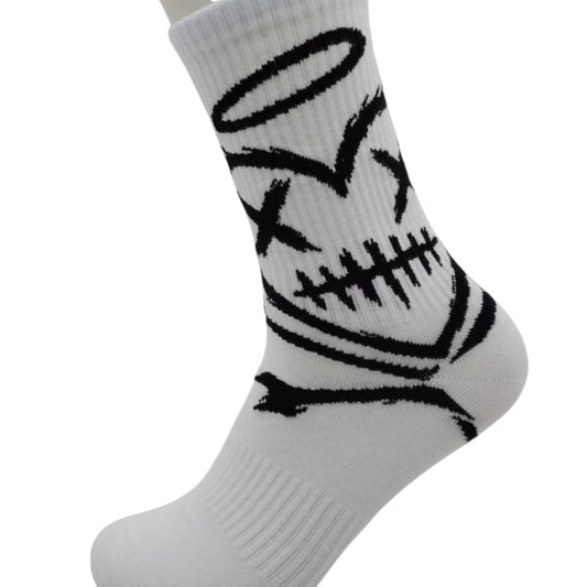 SHATTERED LOGO SOCKS | WHITE