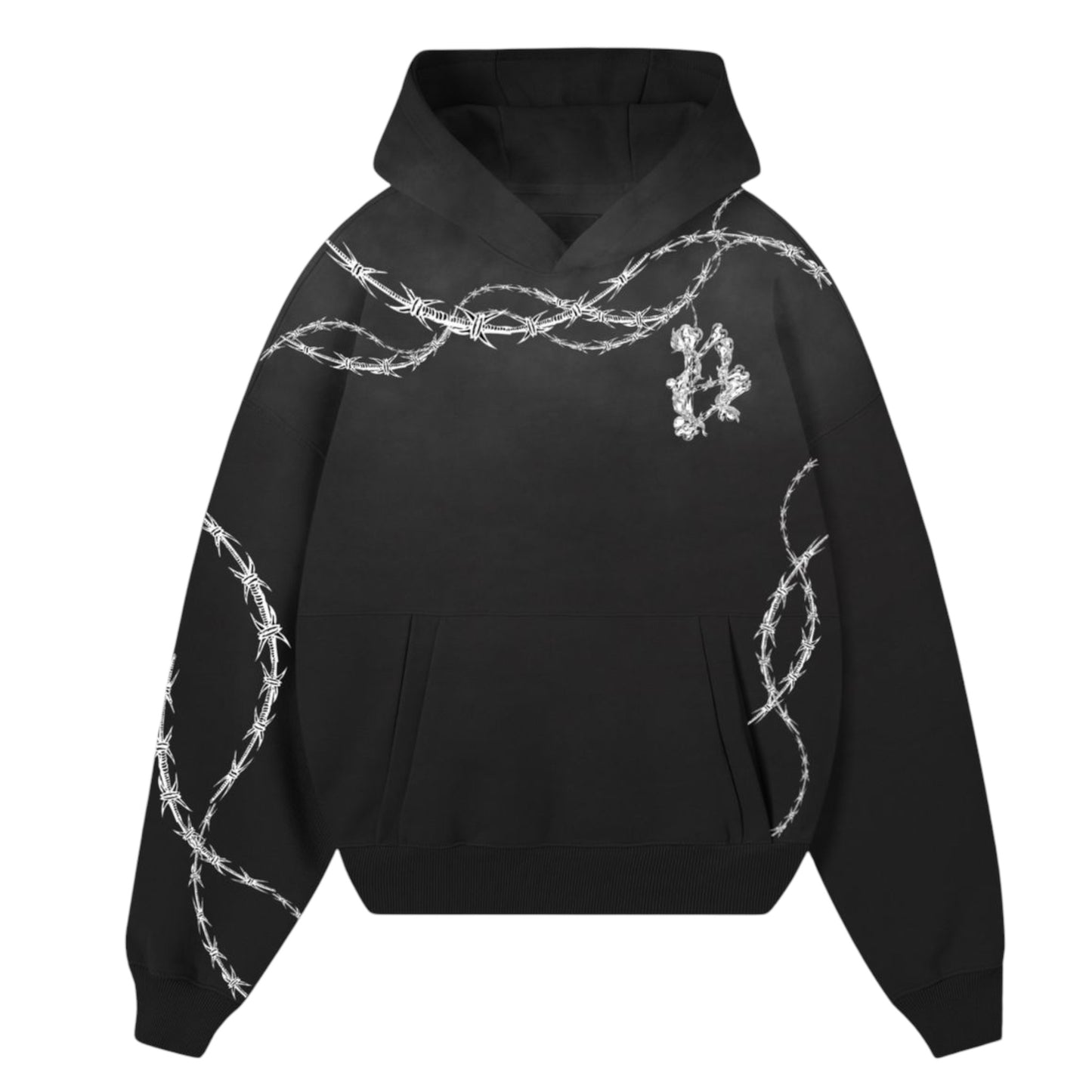 BARBED WIRE HOODIE | BLACK