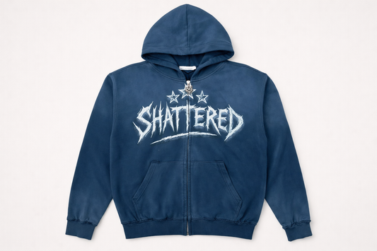 SHATTERED HEAD HOODIE | BLUE