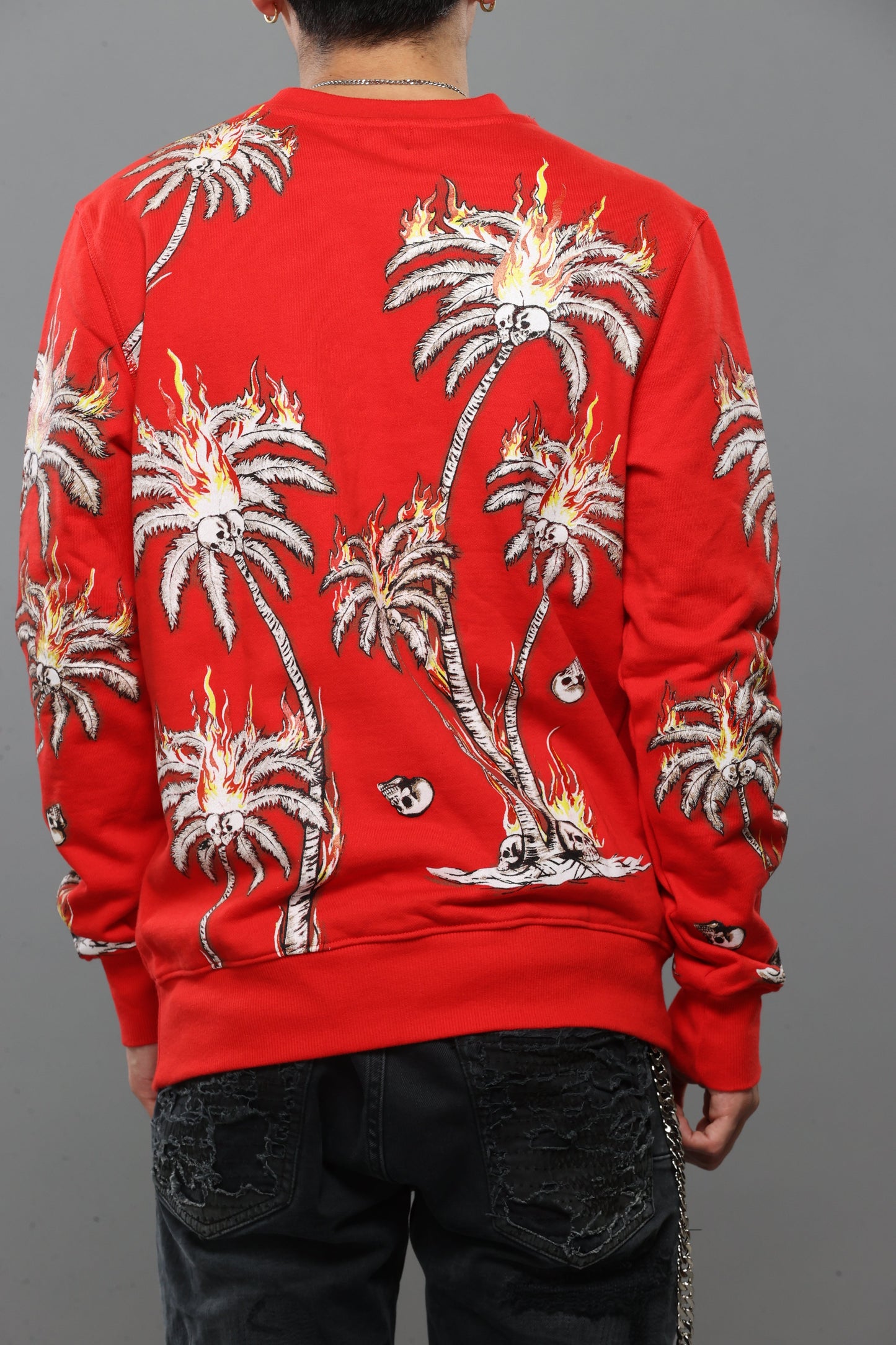 PALMS FLAMES SWEATSHIRT | RED